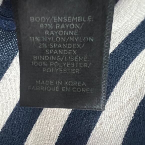 Marc Jacobs Short Sleeve Striped Navy Blue & Cream Women's Sheath Dress Size M - Picture 11 of 14